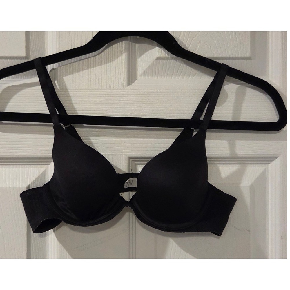 Aerie Real Sunnie Full Coverage Bra 32A Black Lightly Lined Underwire T-Shirt